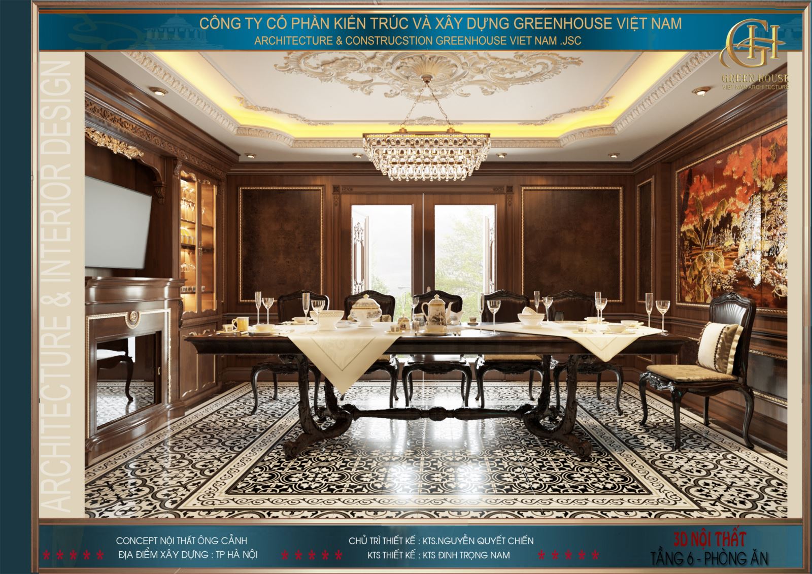 Toàn cảnh không gian phòng ăn
