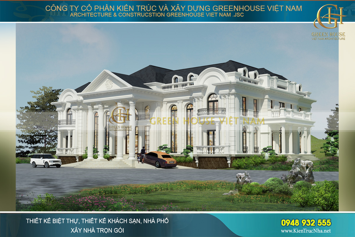 thiết kế dinh thự tân cổ điển tại Hà Nội