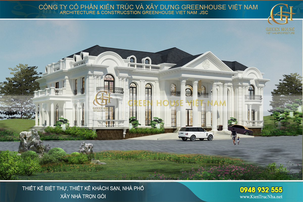 thiết kế dinh thự tân cổ điển tại Hà Nội