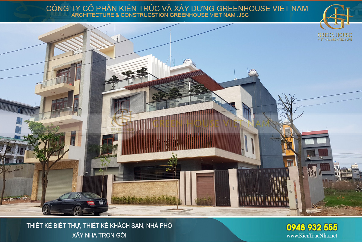 thi công trọn gói biệt thự hiện đại 3 tầng
