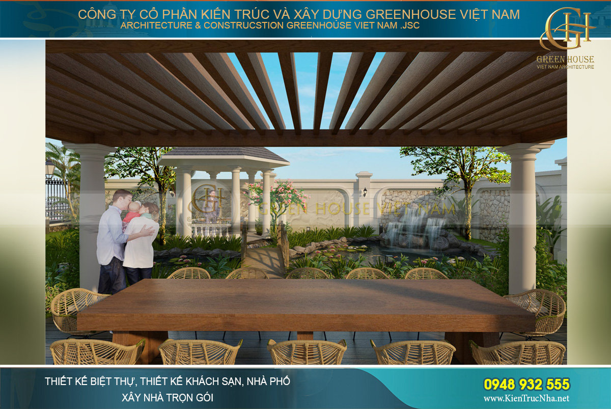 thiết kế sân vườn biệt thự tại bắc giang