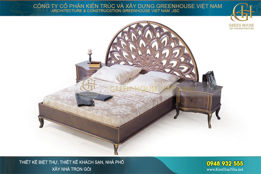 Ga giường sử dụng màu sáng nhẹ nhàng mang lại sự cuốn hút