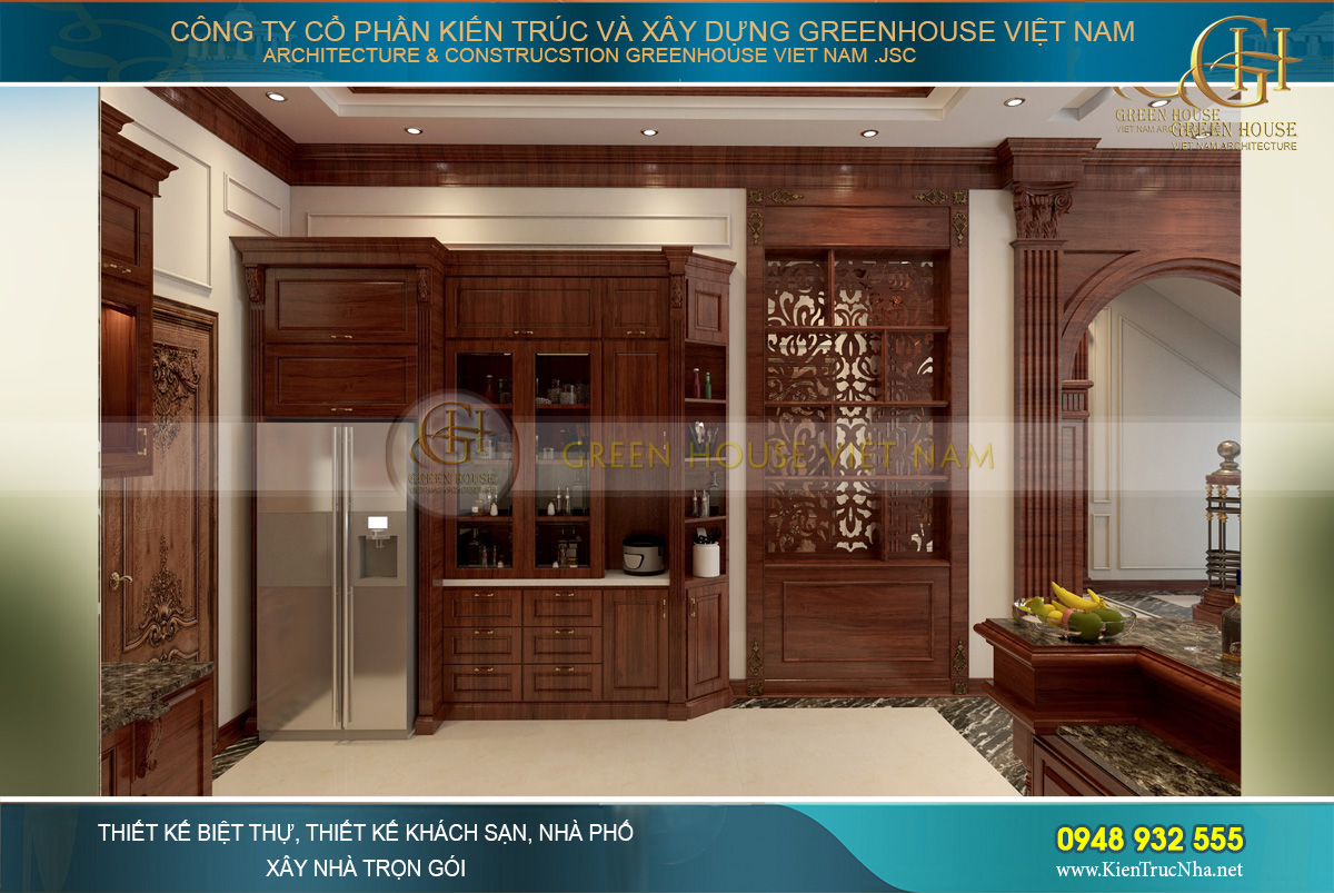 nội thất tân cổ điển cho biệt thự 3 tầng