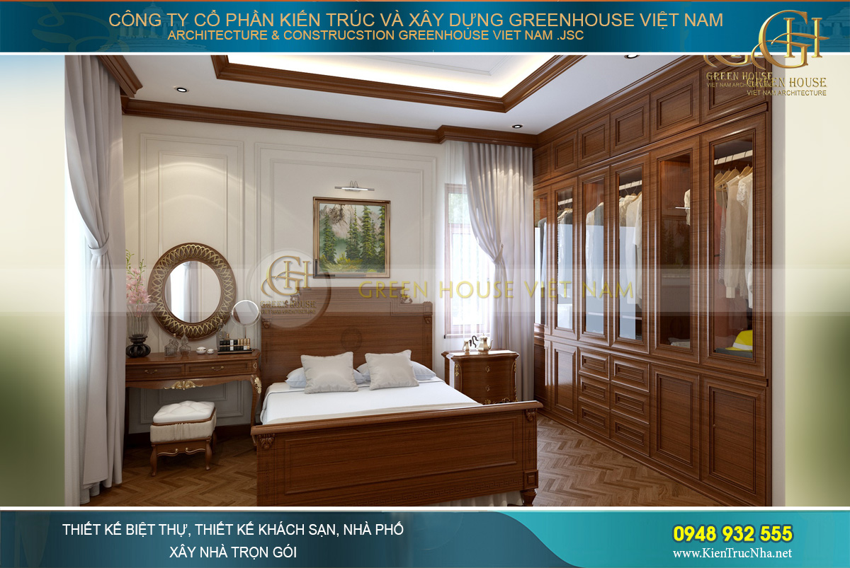 nội thất tân cổ điển cho biệt thự 3 tầng