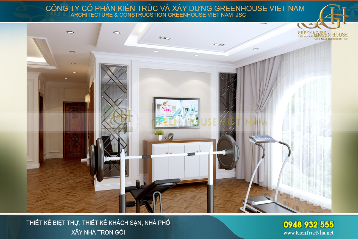 nội thất tân cổ điển cho biệt thự 3 tầng