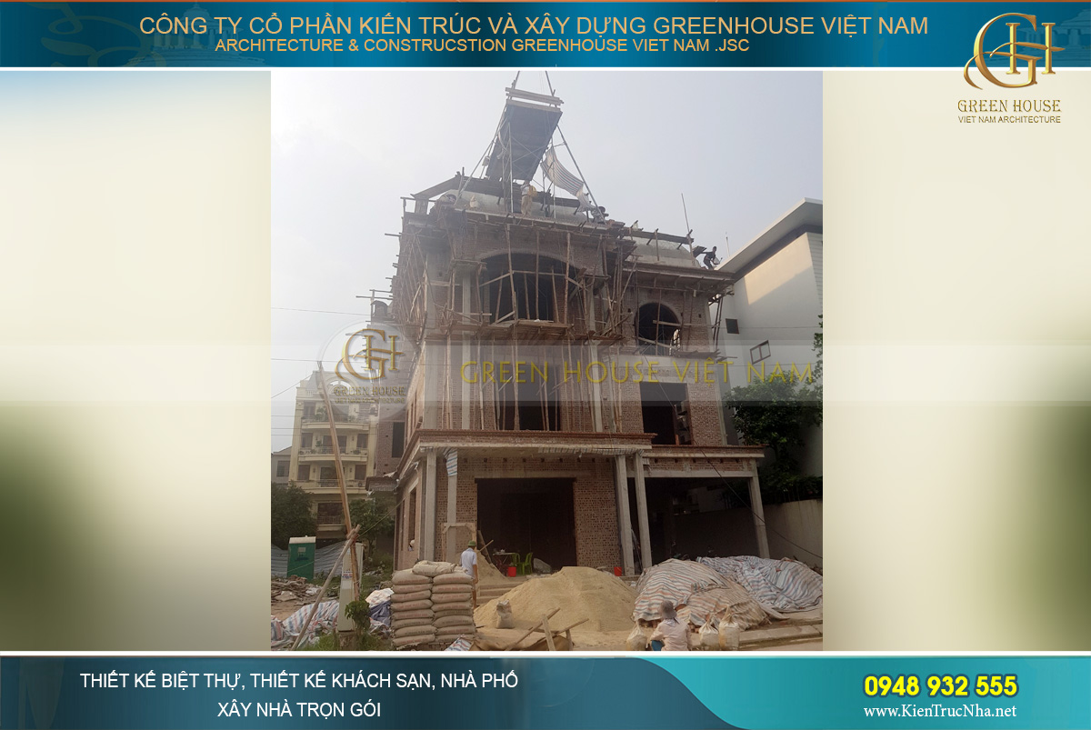 thi công trọn gói biệt thự tân cổ điển