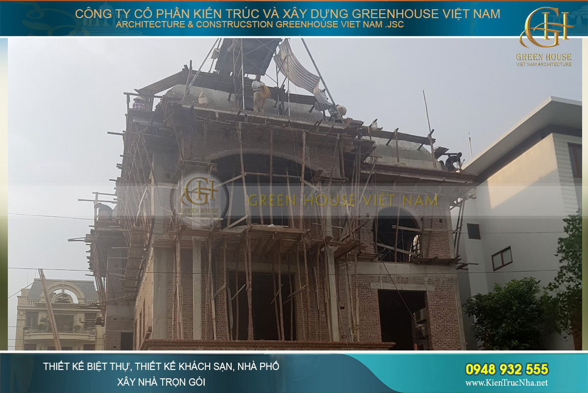 thi công trọn gói biệt thự tân cổ điển