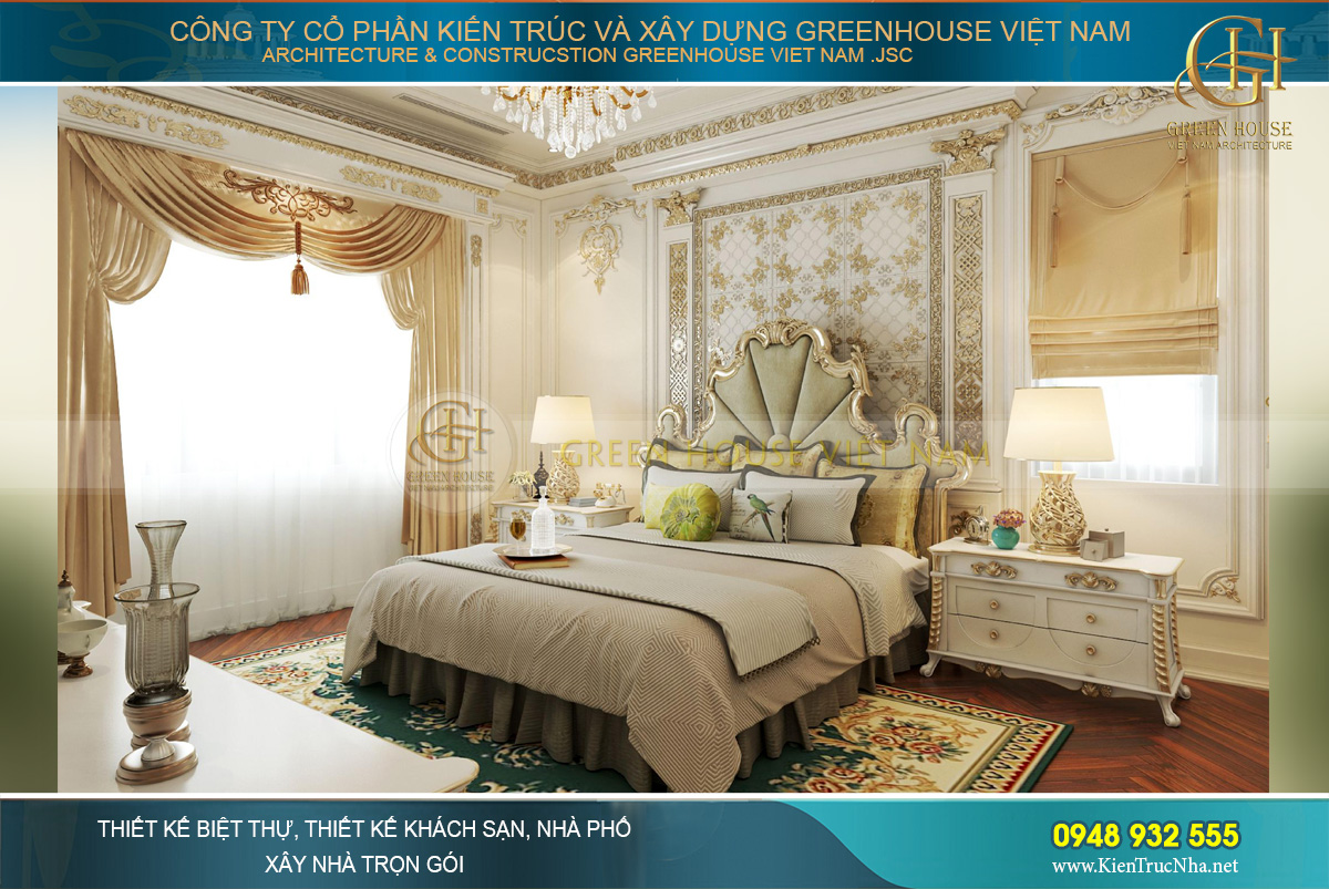 Chiếc giường với thiết kế nền nã, đơn sắc giúp tầm mắt được thư giãn, dễ dàng nghỉ ngơi hơn