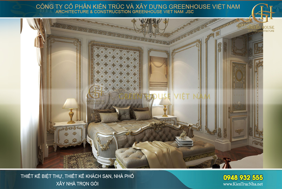 Phòng ngủ số 4 sở hữu vẻ đẹp tráng lệ, giàu có dường như chỉ xuất hiện trong những bộ phim cổ điển của Hollywood