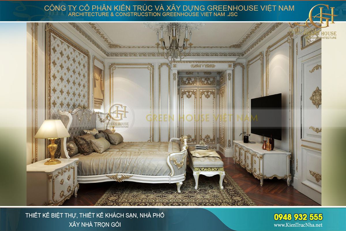 Không gian nghỉ ngơi trong phòng ngủ số 4 không lớn, nhưng vẫn đáp ứng đầy đủ nhu cầu sinh hoạt của chủ nhân