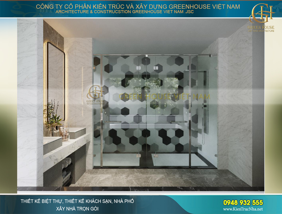 Thiết kế phòng tắm tươi sáng nhẹ nhàng giúp thư giãn dễ dàng hơn