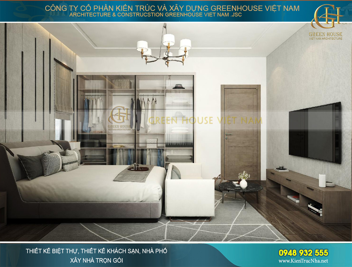 Phòng ngủ số 3 vẫn đáp ứng đủ mọi yêu cầu về thẩm mỹ, tiện nghi, nghỉ dưỡng