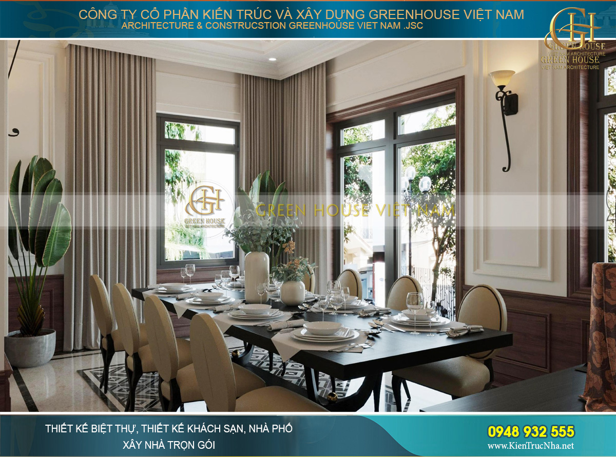 Thiết kế nội thất phòng ăn tưởng như đơn giản nhưng cực kỳ tinh tế và tỉ mỉ