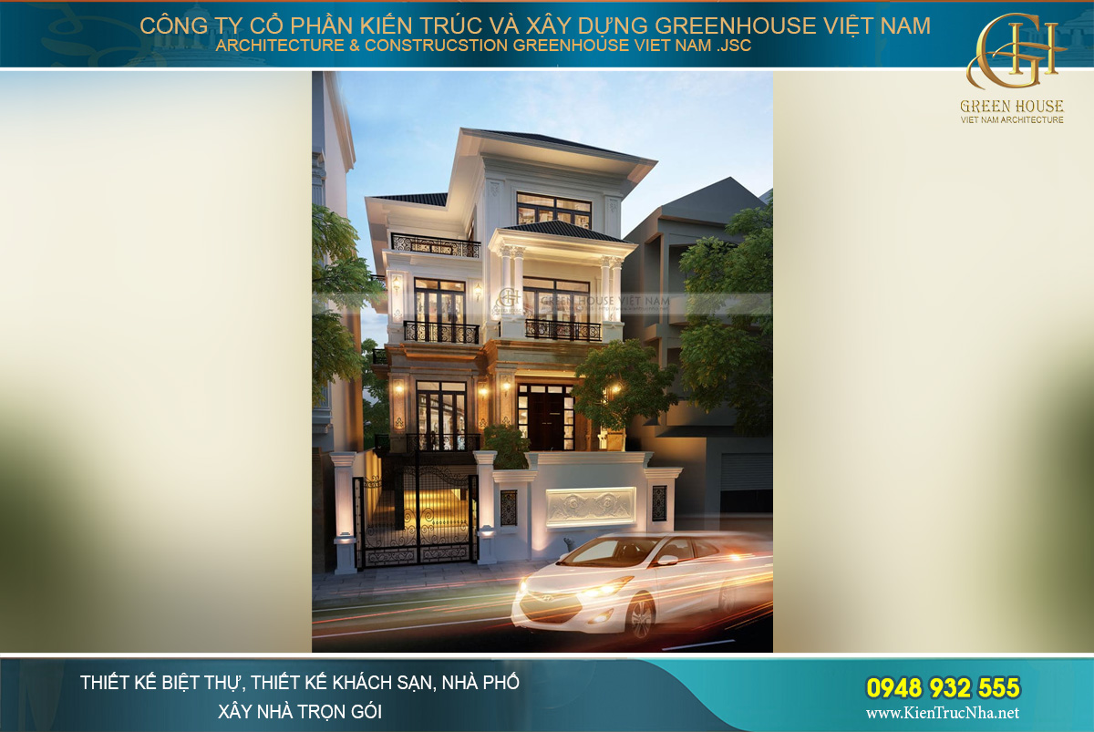 Những chi tiết trang trí đơn giản thanh nhã giúp tôn lên vẻ đẹp tinh tế cho căn biệt thự tân cổ điển
