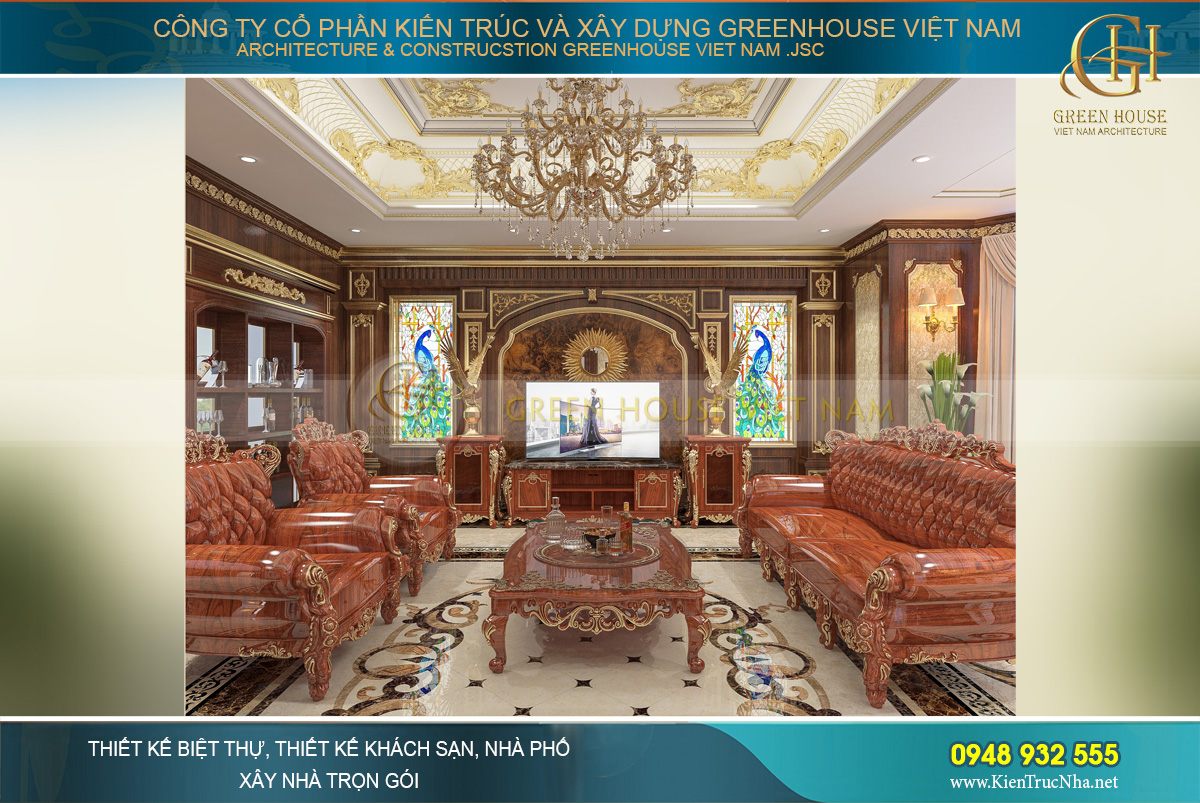 Thiết kế không gian nội thất biệt thự đẹp lộng lẫy đến choáng ngợp