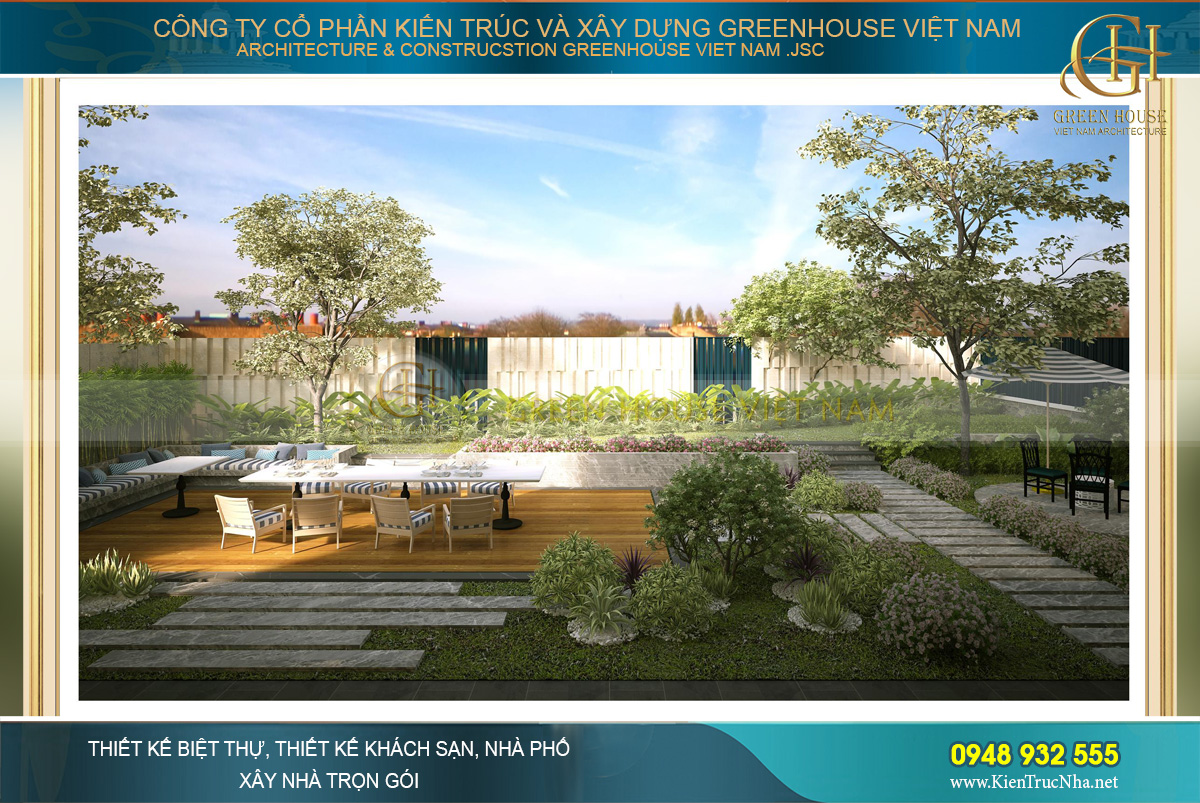 Mẫu thiết kế biệt thự sân vườn hiện đại là xu hướng 2022