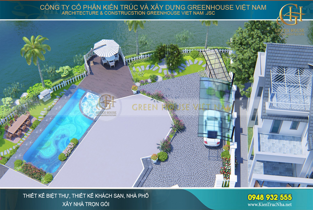 Thiết kế biệt thự sân vườn tại Vinhomes Riverside Hà Nội