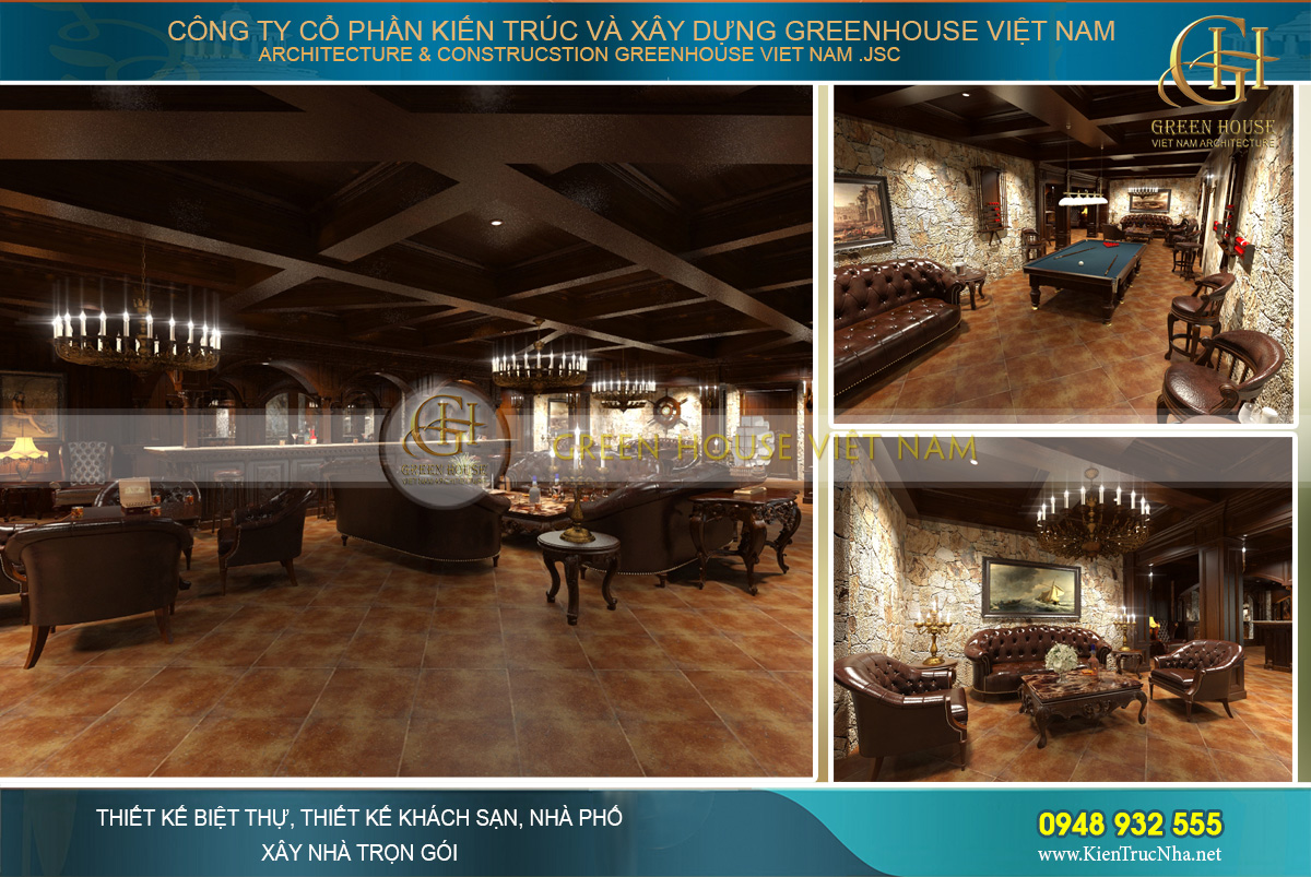 Thiết kế nội thất cổ điển Pháp đều được sử dụng vật liệu cao cấp, lộng lẫy
