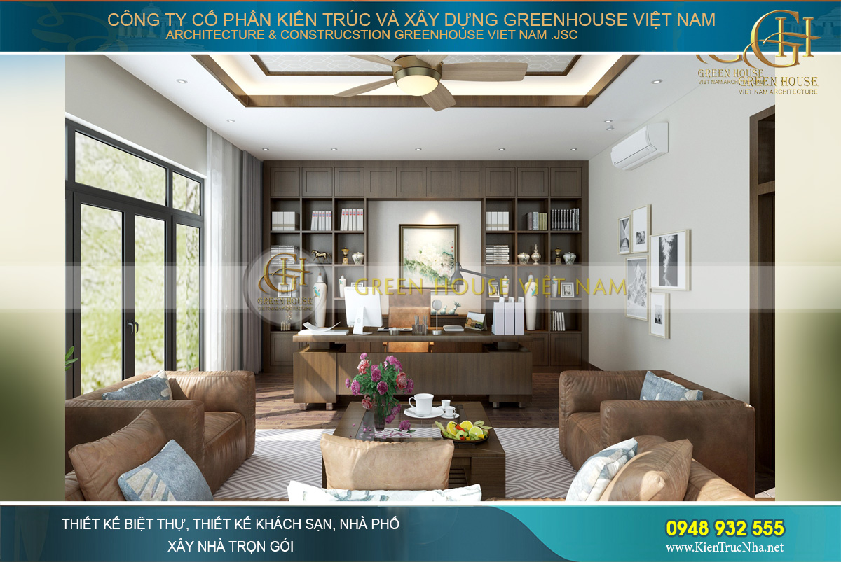 thiết kế phòng làm việc tại nhà theo phong thủy