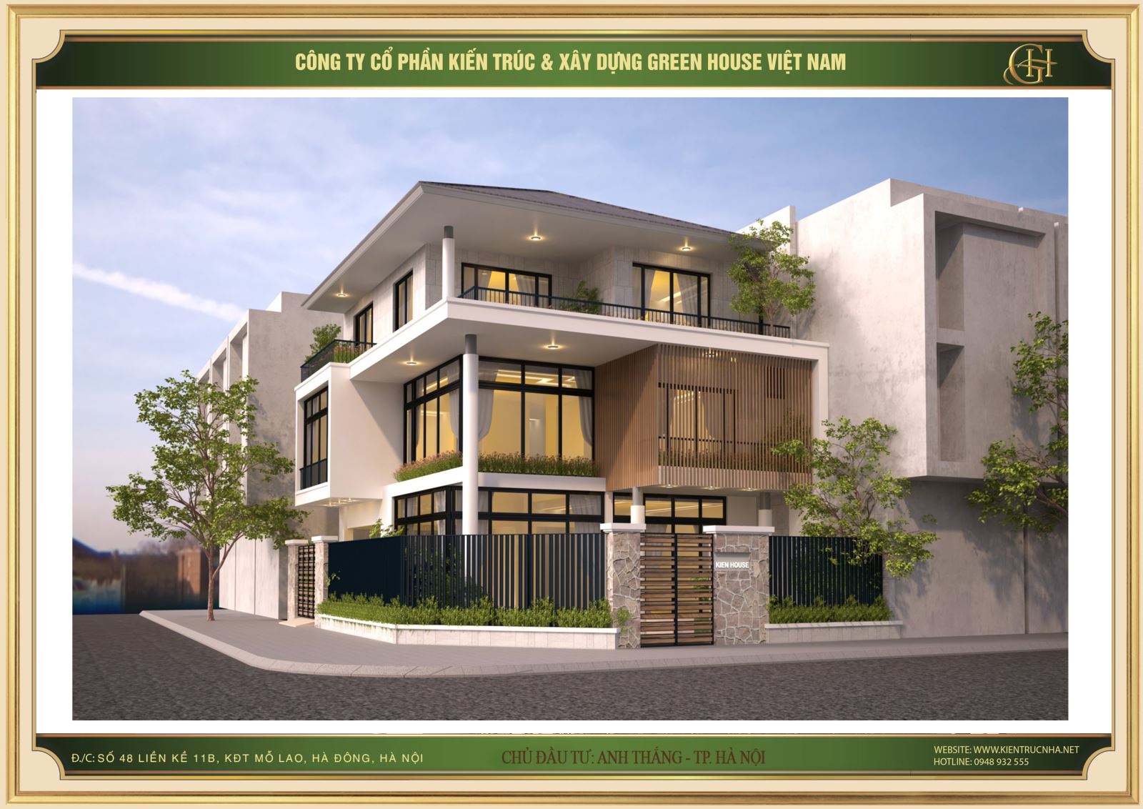 Green House Việt Nam chuyên thi công nhà trọn gói chuyên nghiệp hàng đầu tại Việt Nam