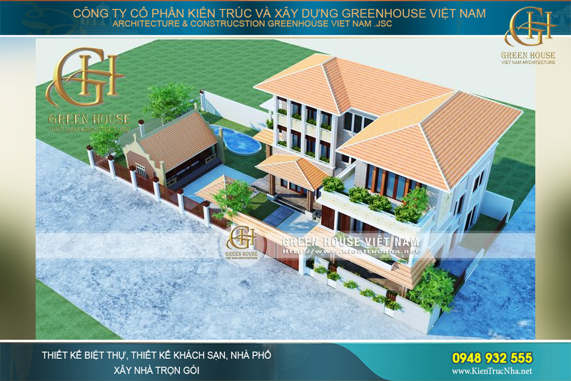 Thiết kế biệt thự sân vườn phong cách Á Đông đẹp mê hồn
