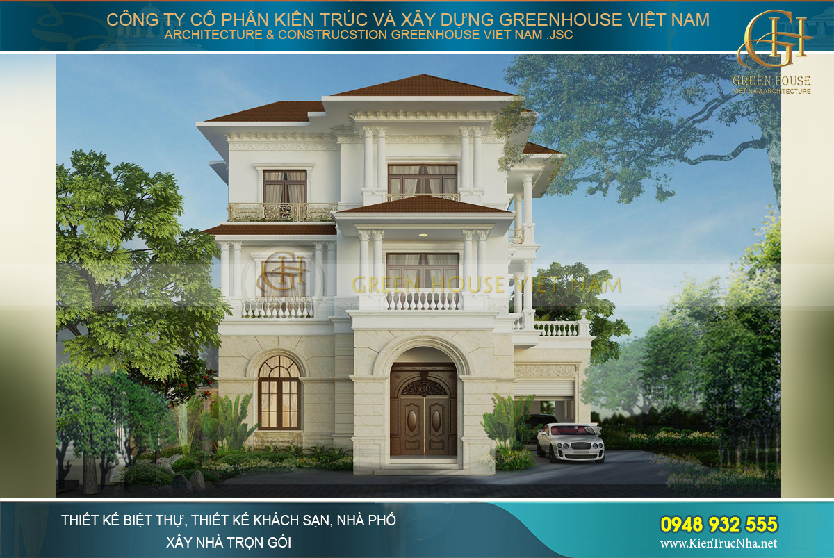 Biệt thự tân cổ điển 3 tầng mang đến không gian sống trọn vẹn nhất