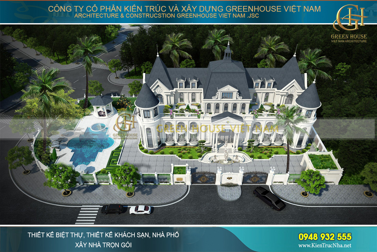Công trình kiến trúc đẳng cấp hiện lên như một tòa lâu đài đến từ thế giới cổ tích