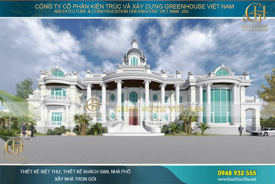 Dinh thự Pháp 2 tầng bề thế, lộng lẫy và nổi bật được tạo nên từ những đôi bàn tay khéo léo cùng trí tuệ thông minh của các KTS Green House Việt Nam
