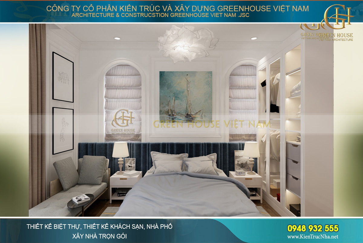 Phòng ngủ con trai với phong cách lịch lãm, chín chắn nhưng cũng đơn giản và thanh thoát hơn