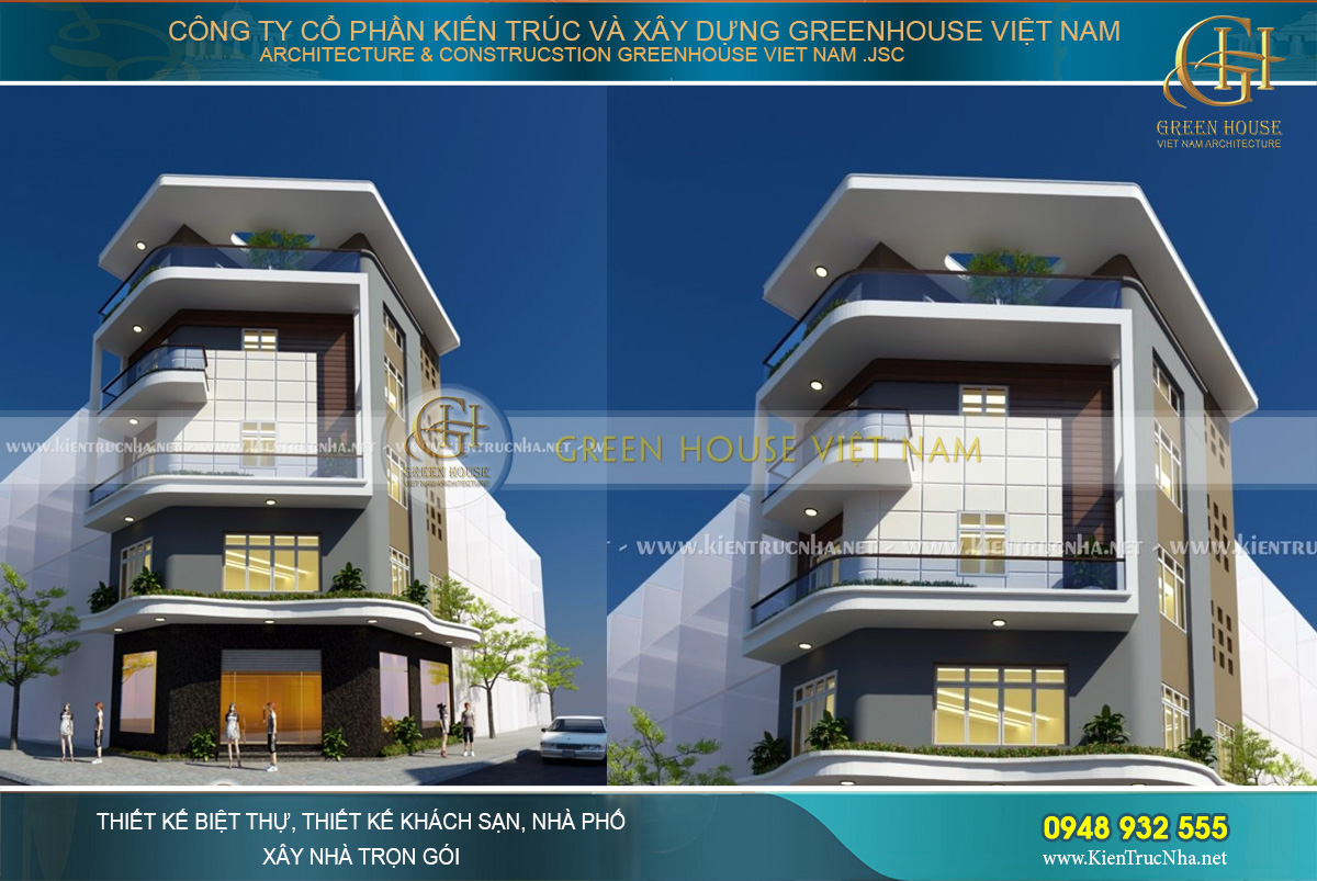 Kiến trúc hiện đại, sự bề thế của công trình nhà phố 5 tầng hoàn toàn lôi cuốn mọi ánh nhìn