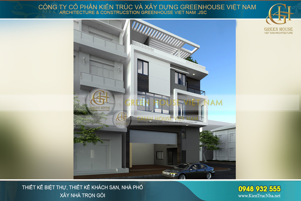 Với mặt tiền 11m đã giúp cho mẫu nhà phố kết hợp kinh doanh 5 tầng 2 mặt tiền này được thiết kế một cách hoàn mỹ nhất