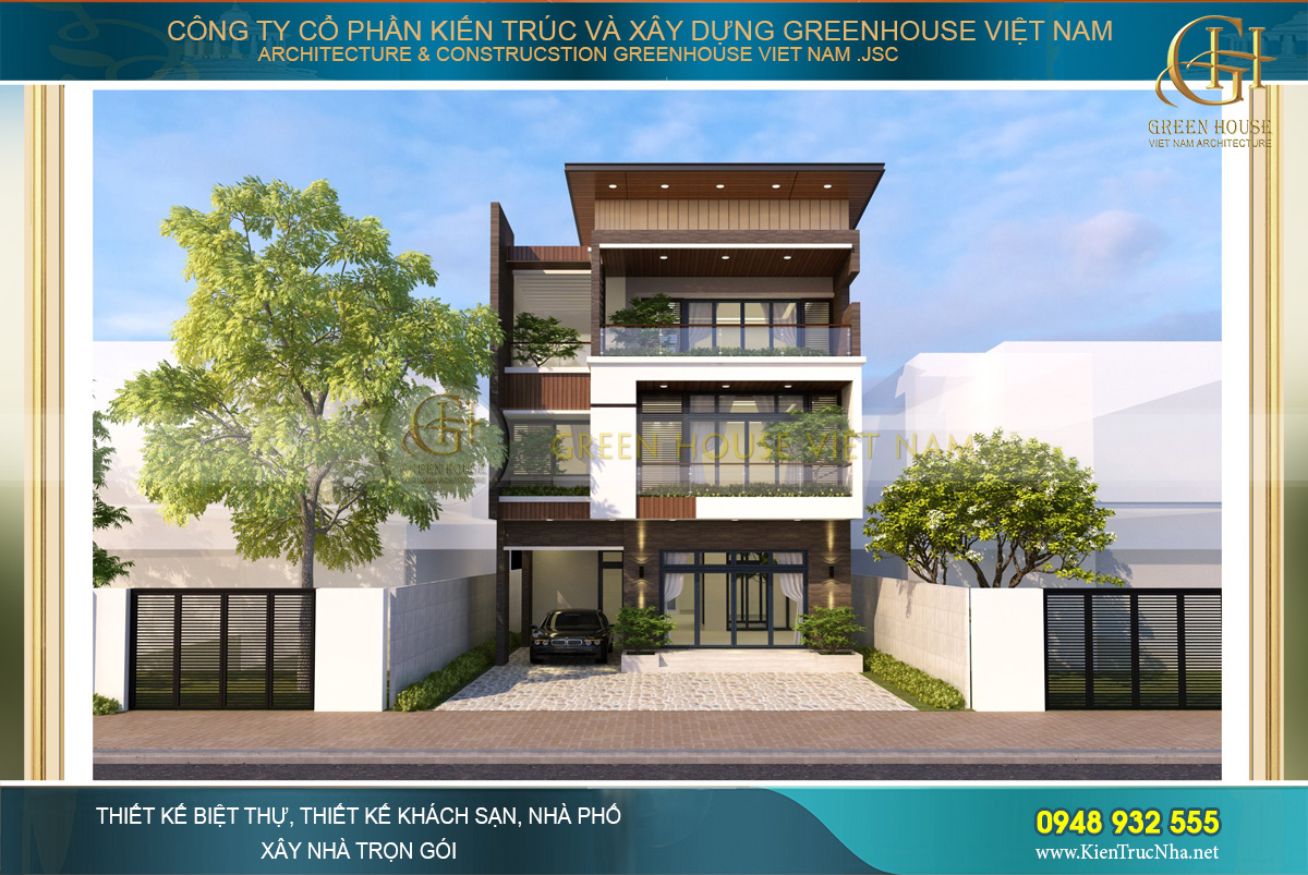 Mẫu biệt thự 3 tầng phong cách hiện đại giữa lòng thủ đô