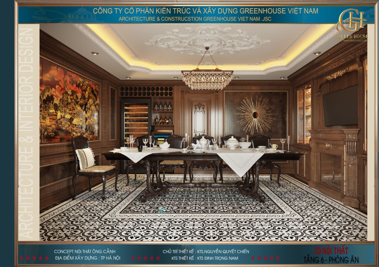 Toàn cảnh không gian phòng ăn
