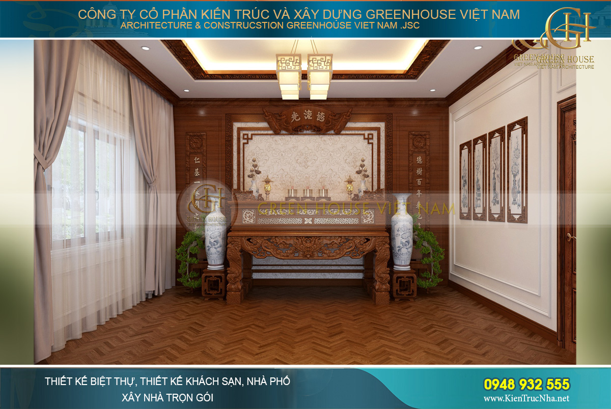 Thiết kế nội thất phòng thờ