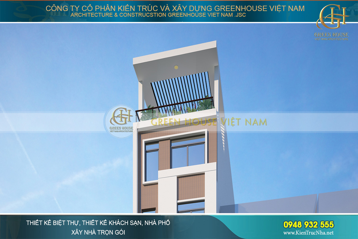 Khu vực sân thượng có thể bố trí tiểu cảnh sân vườn với những loại rau xanh cho gia đình
