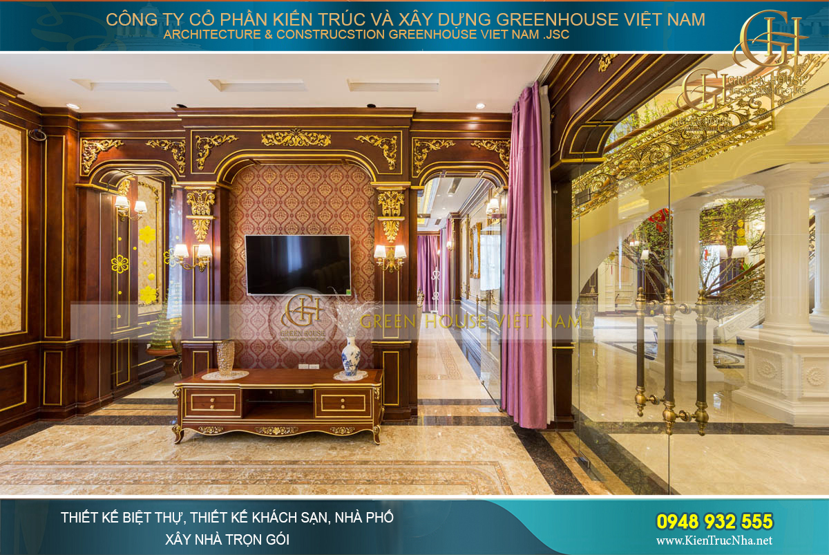 Phòng ăn được trang bị đầy đủ thiết bị giải trí cho gia đình