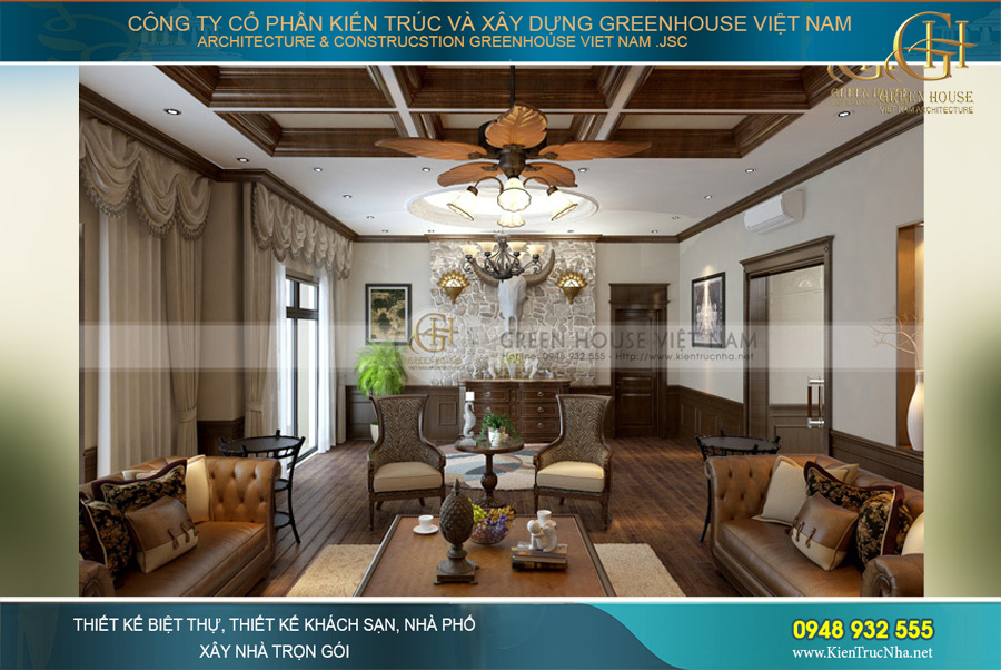 Phong cách thiết kế nội thất phòng khách mang đậm vẻ đẹp cổ điển châu Âu
