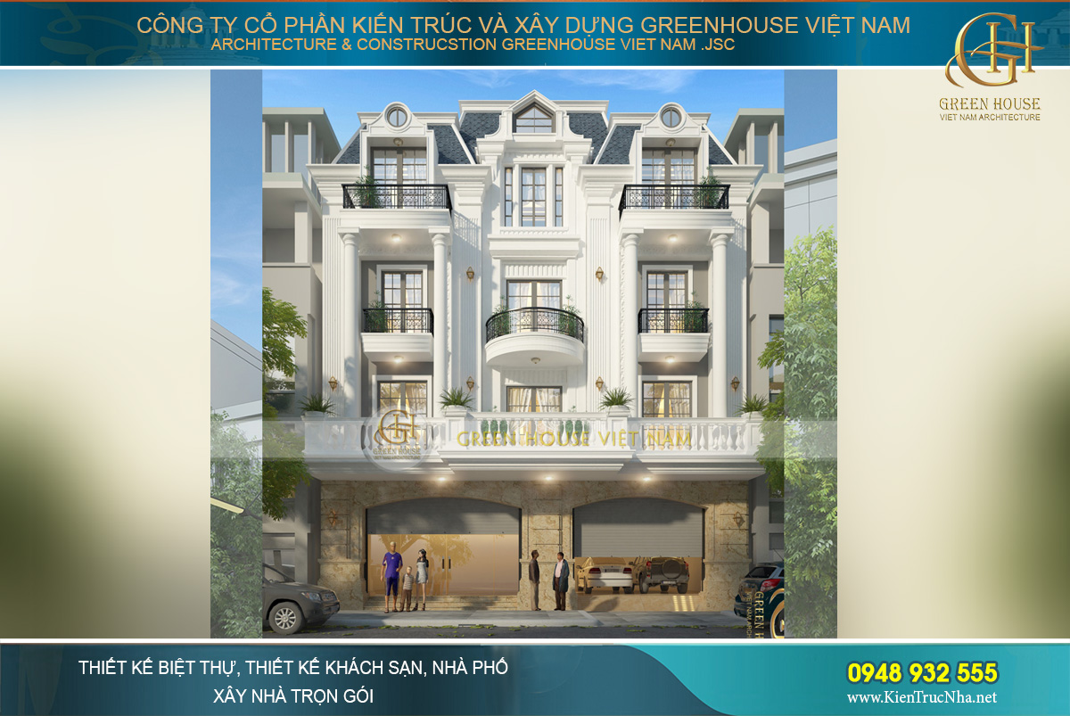 Thiết kế biệt thự tân cổ điển đẳng cấp quý tộc đẹp nổi bật tại Quảng Ninh