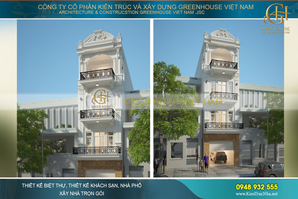 Vẻ đẹp sang trọng, quý phái của mẫu nhà ống tân cổ điển 5 tầng