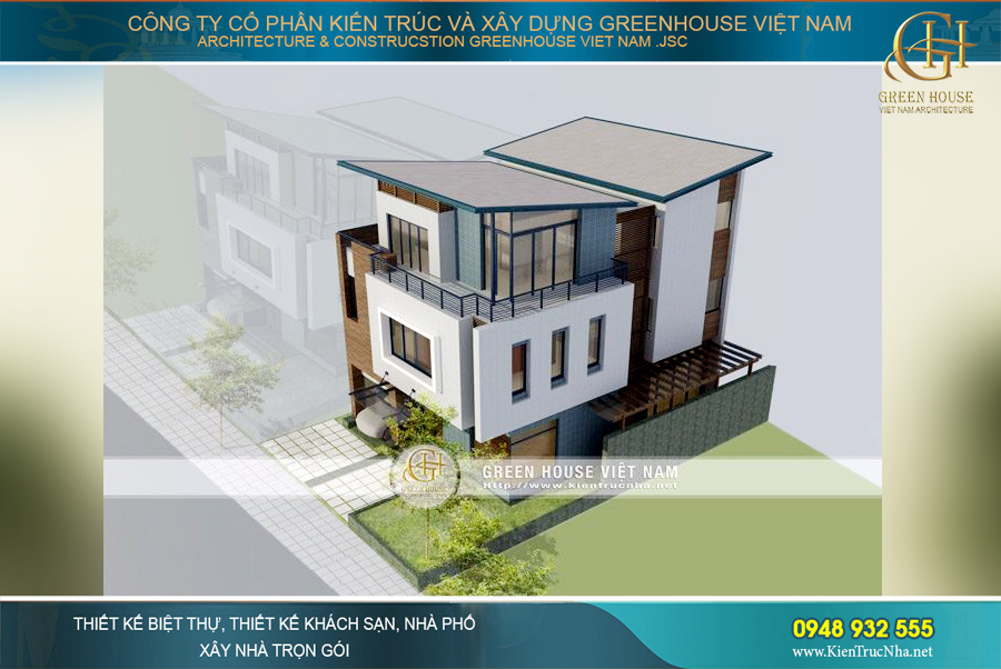 Thiết kế biệt thự phố với kiến trúc hiện đại thời thượng cùng những tiện nghi đáng ngưỡng mộ
