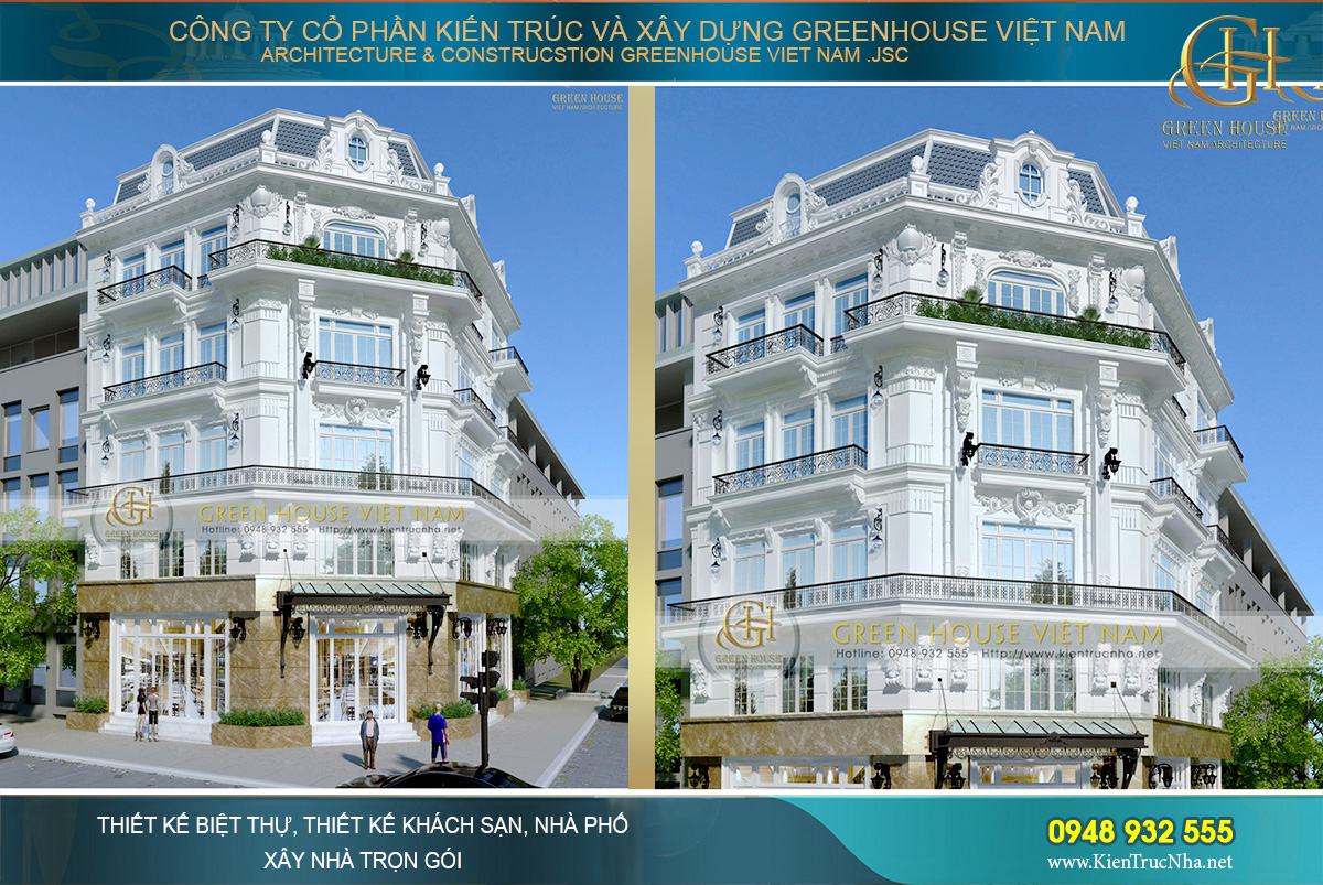 Mẫu thiết kế khách sạn 4 sao tại Đà Nẵng với kiến trúc tân cổ điển độc đáo, trường tồn cùng thời gian