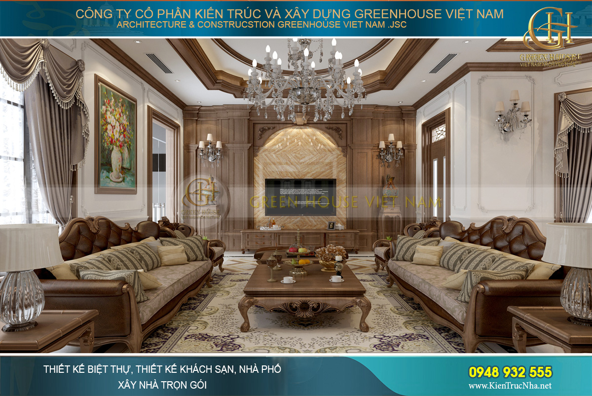 Thiết kế nội thất tân cổ điển đòi hỏi sự tỉ mỉ đến từng chi tiết