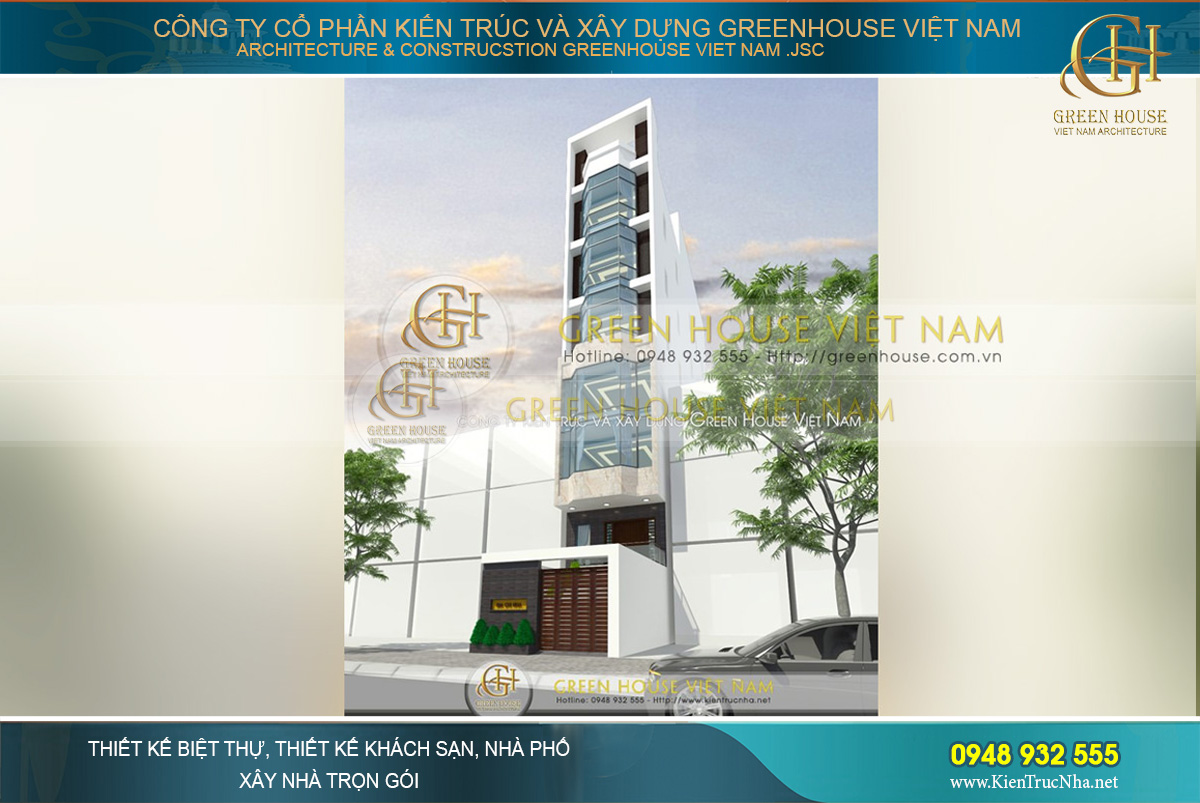 Kiến trúc bề thế và sang trọng của nhà ở kết hợp kinh doanh