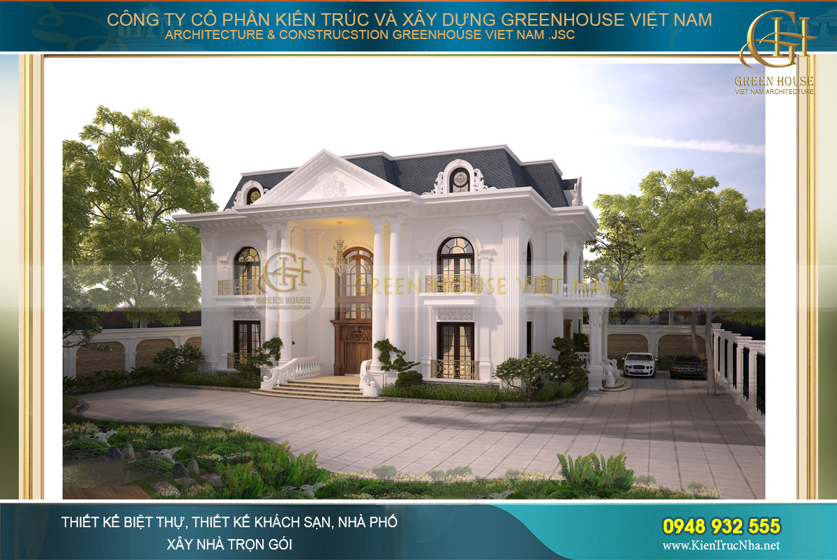 Vẻ xinh đẹp lãng mạn của những thiết kế biệt thự tân cổ điển tại Bắc Giang