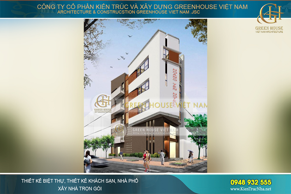 nhà ống 4 tầng kết hợp kinh doanh
