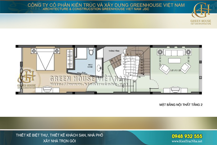 nhà ống 4 tầng kết hợp kinh doanh