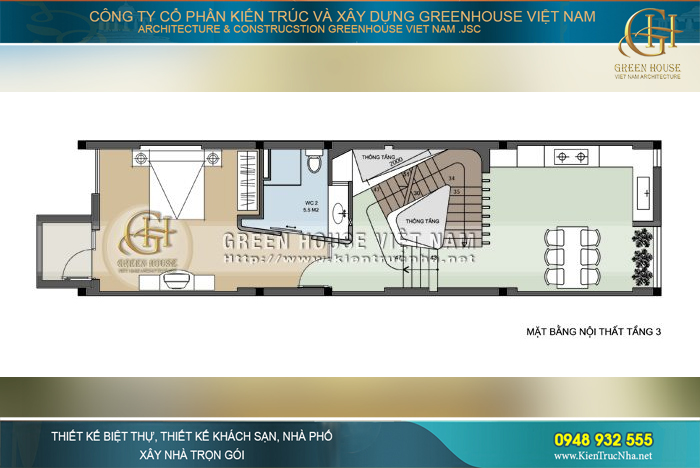 nhà ống 4 tầng kết hợp kinh doanh