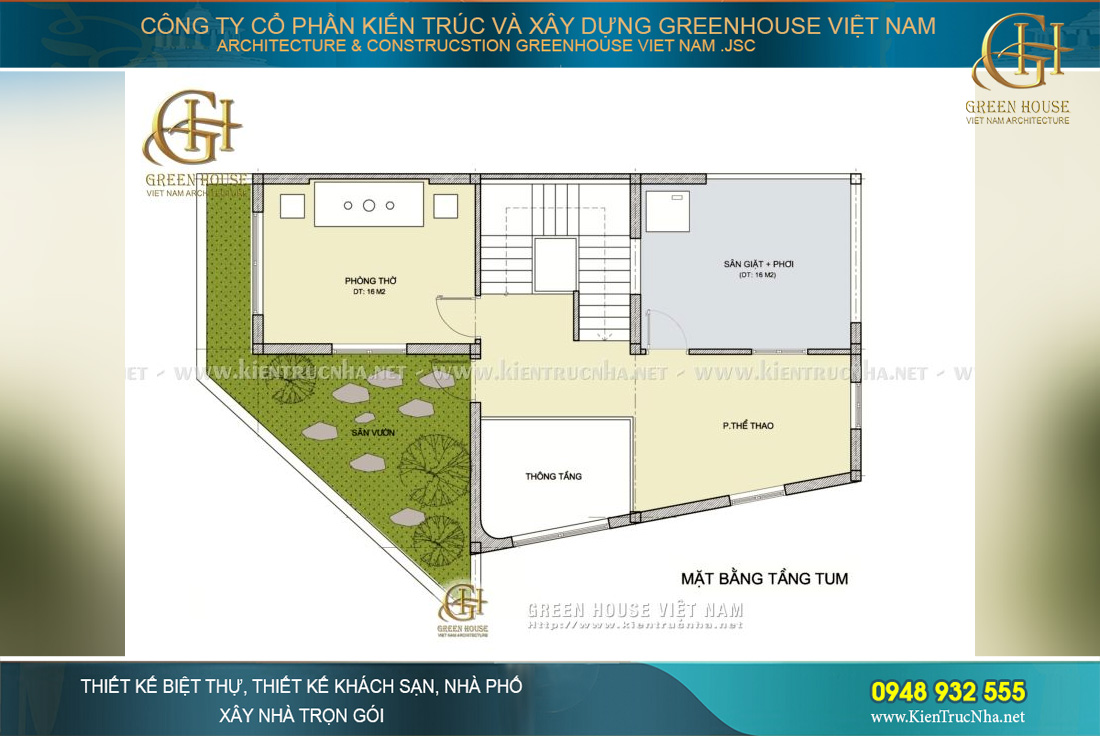 thiết kế nhà phố kết hợp kinh doanh 5 tầng