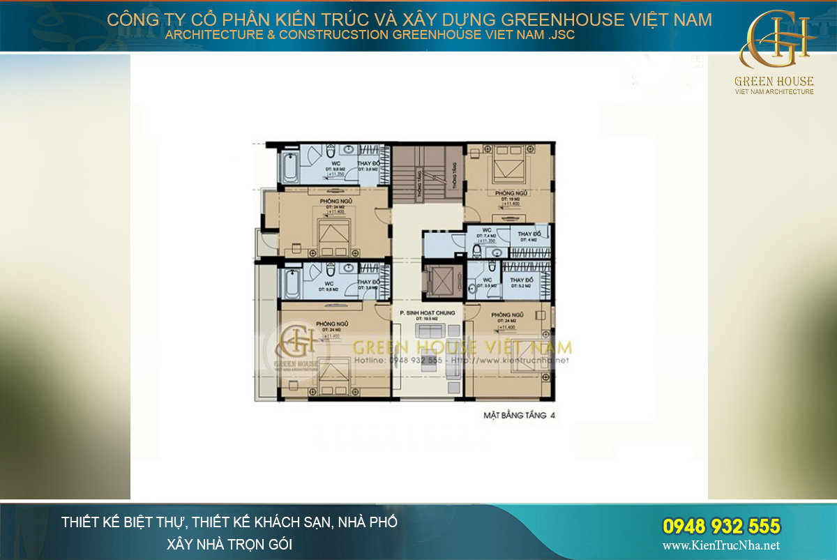 thiết kế nhà phố kết hợp kinh doanh 5 tầng