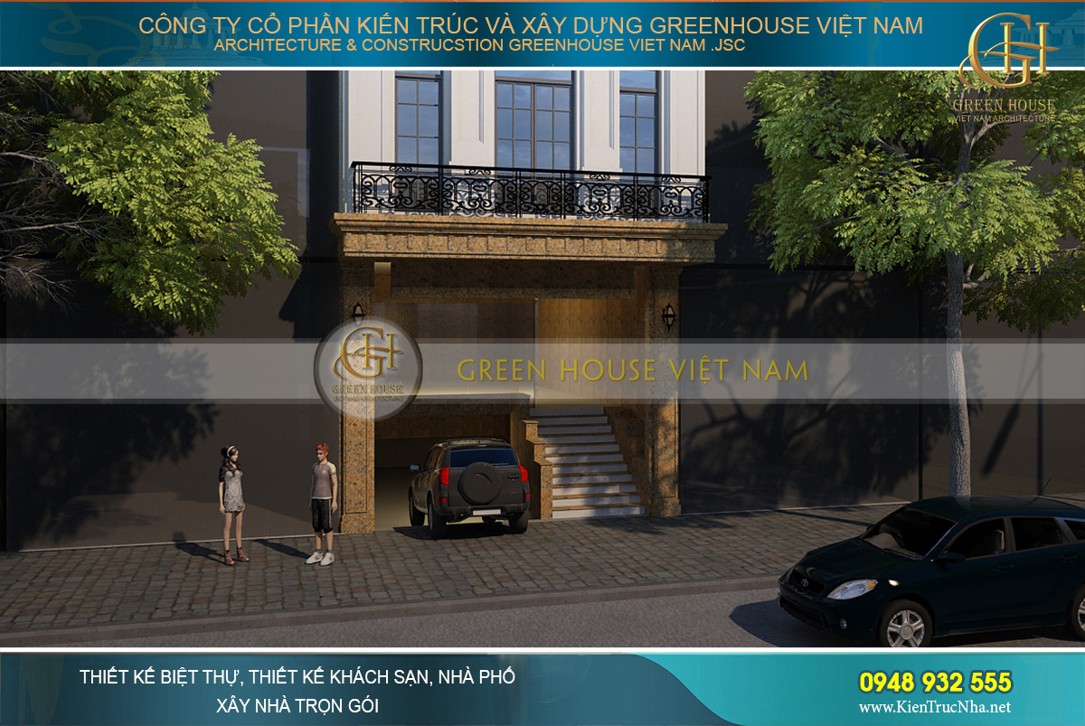 thiết kế nhà phố tân cổ điển kết hợp kinh doanh tại hà nam